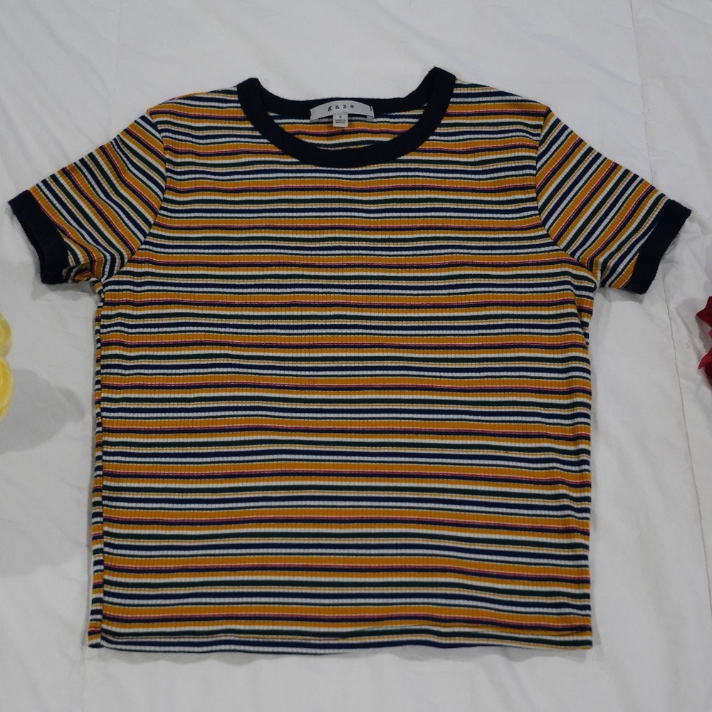 Gaze small stretchy stripe shirt